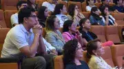 Yesenia Niño, gerente de Cinecolor, empresa representante de Disney en Colombia, durante su conferencia en la Javeriana Cali