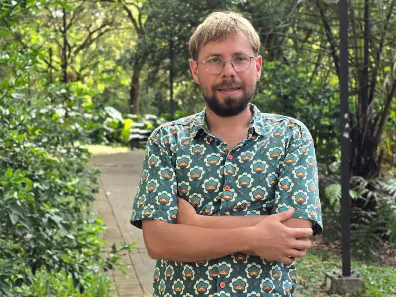 Florian Jenner, estudiante austríaco que realiza su semestre de intercambio en la Javeriana Cali