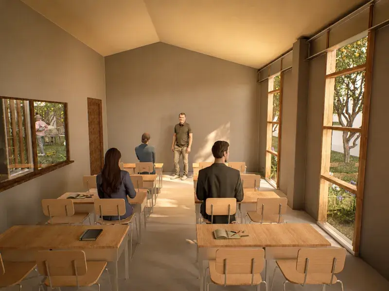 Javerianos diseñan propuesta arquitectónica para transformar el salón social de San Carlos en una Casa de la Cultura